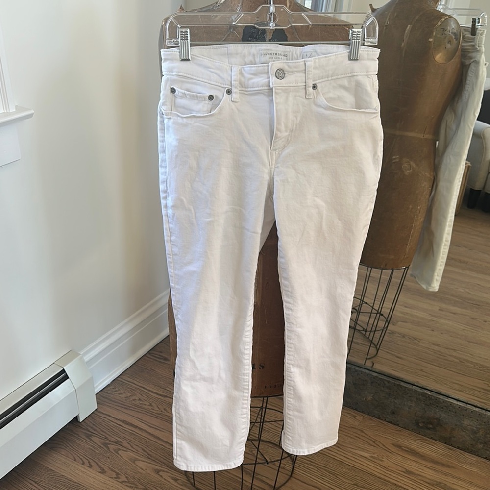 Lucky Brand White Ankle Cropped Jeans